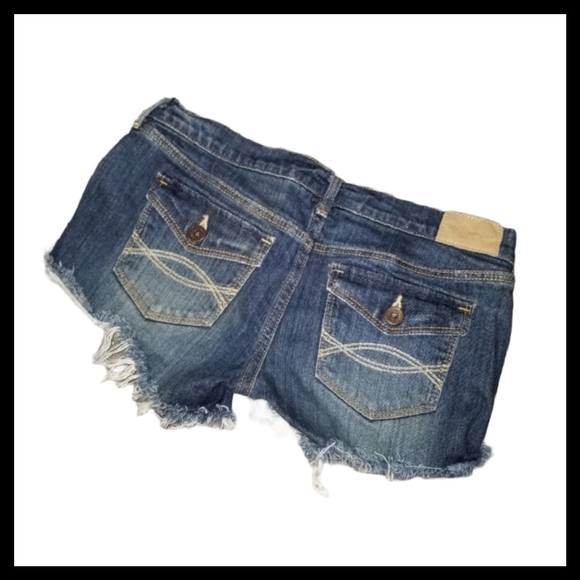 Abercrombie Cut Off Denim Shorts Sz 0 / 00 - Picture 7 of 11